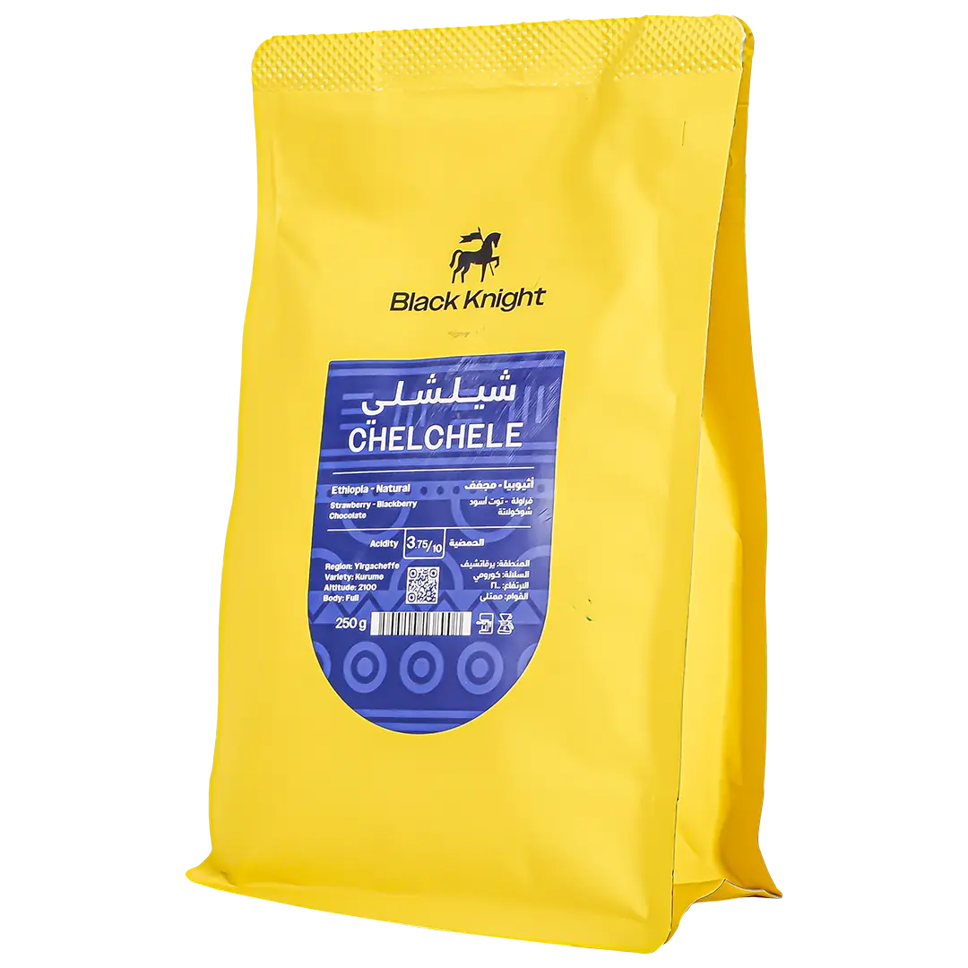 Black Knight Coffee Beans Ethiopia Chelchelee Natural Filter And Espresso 250 gm - view 1