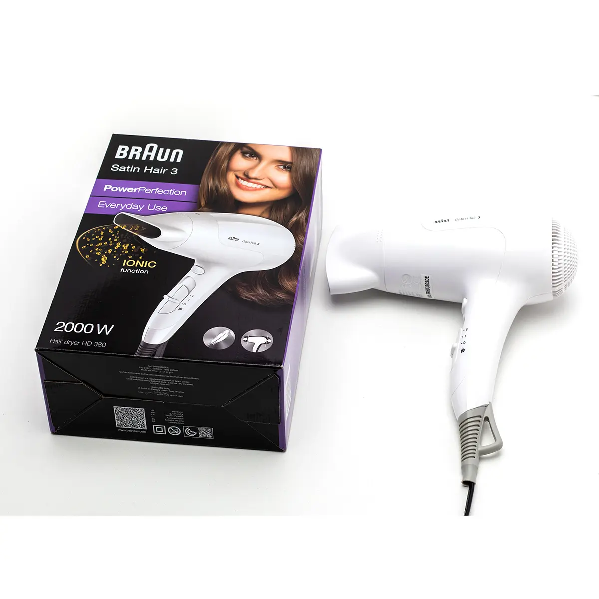 Braun Satin Hair 3 HDd380 Hair Dryer With Ionic Function 2000 Watts - view 4