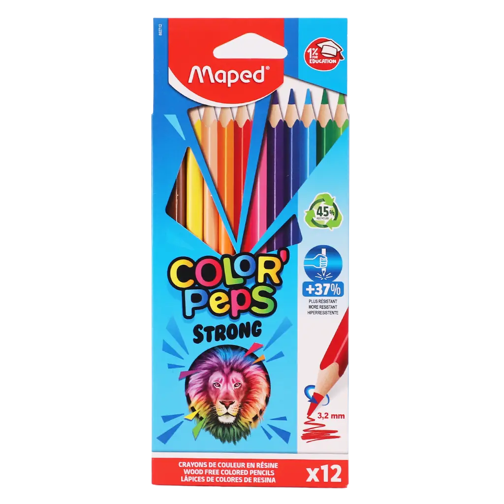 Maped Pencils Color Peps Strong 12 Color - view 1