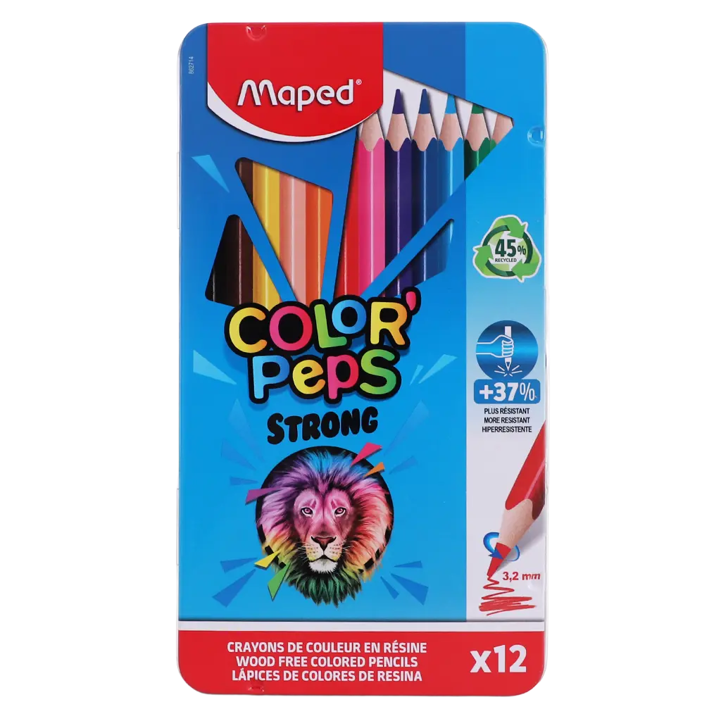 Maped Colored Pencils Strong X12 Metal Box - view 1