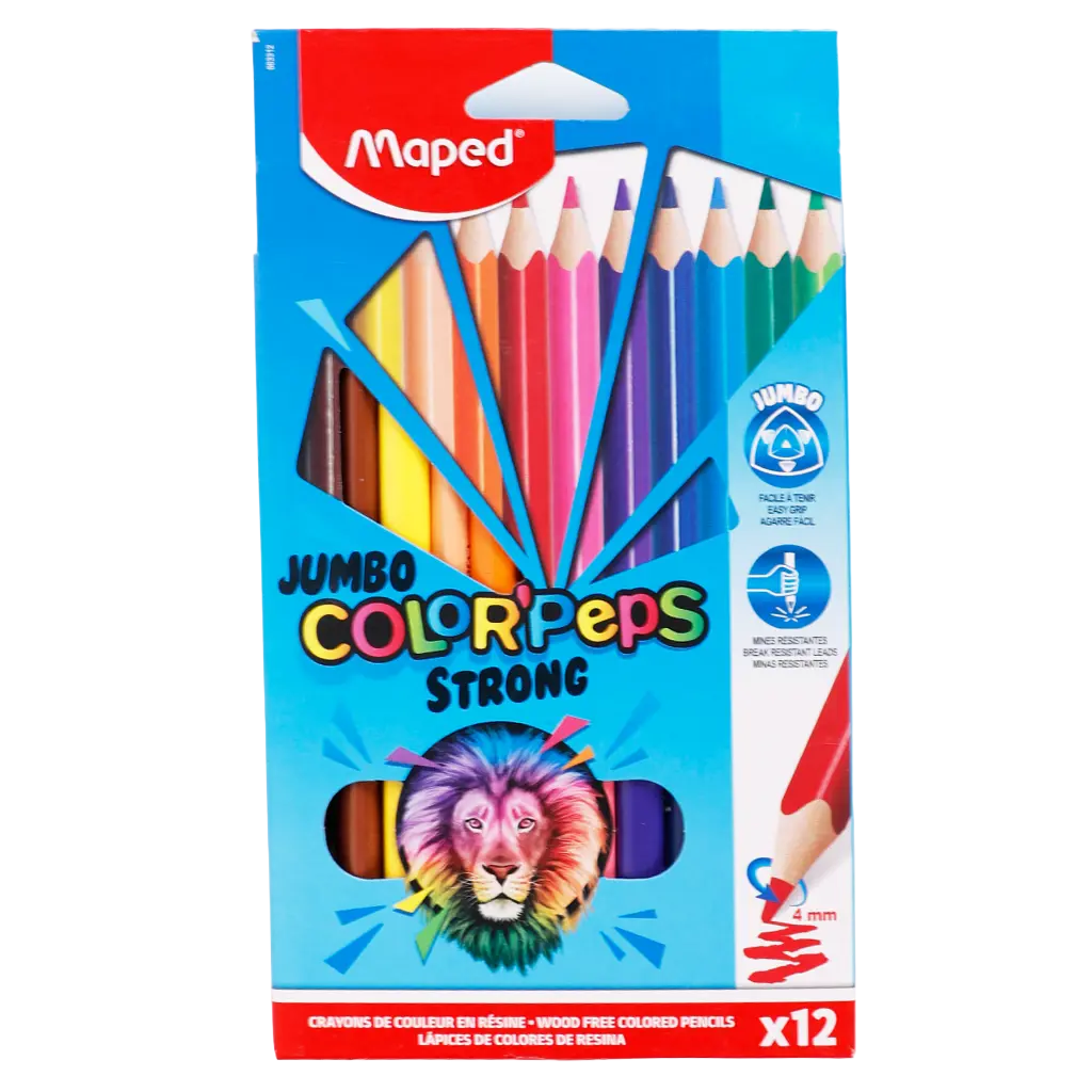 Maped Pencils Clr Peps Strong 12 Color Jumbo - view 1