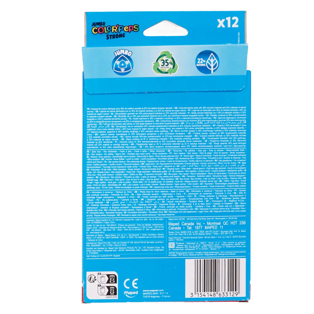 Maped Pencils Clr Peps Strong 12 Color Jumbo - view 2