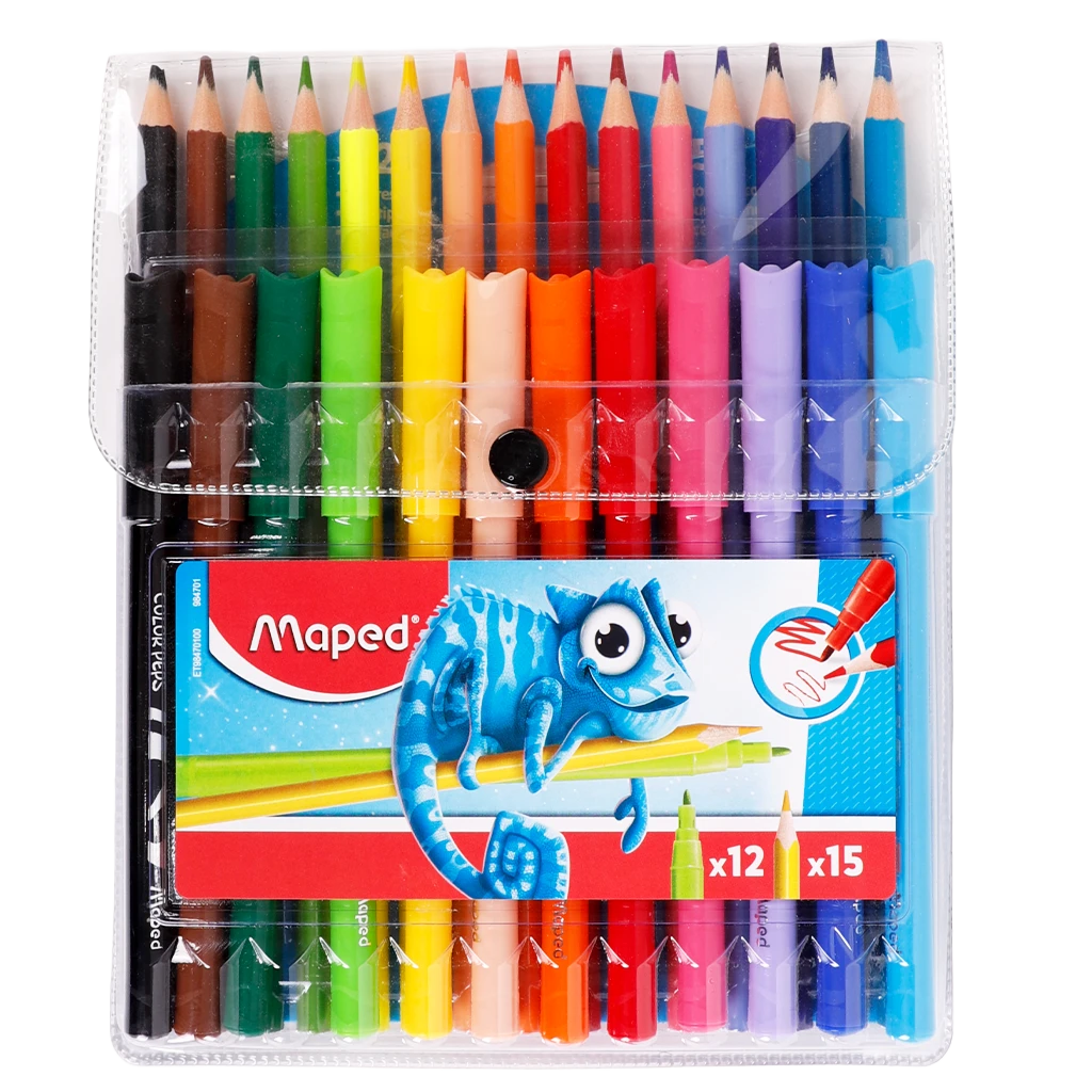 Maped Felt Pens Ocean 12 + Pencils 15 pcs 