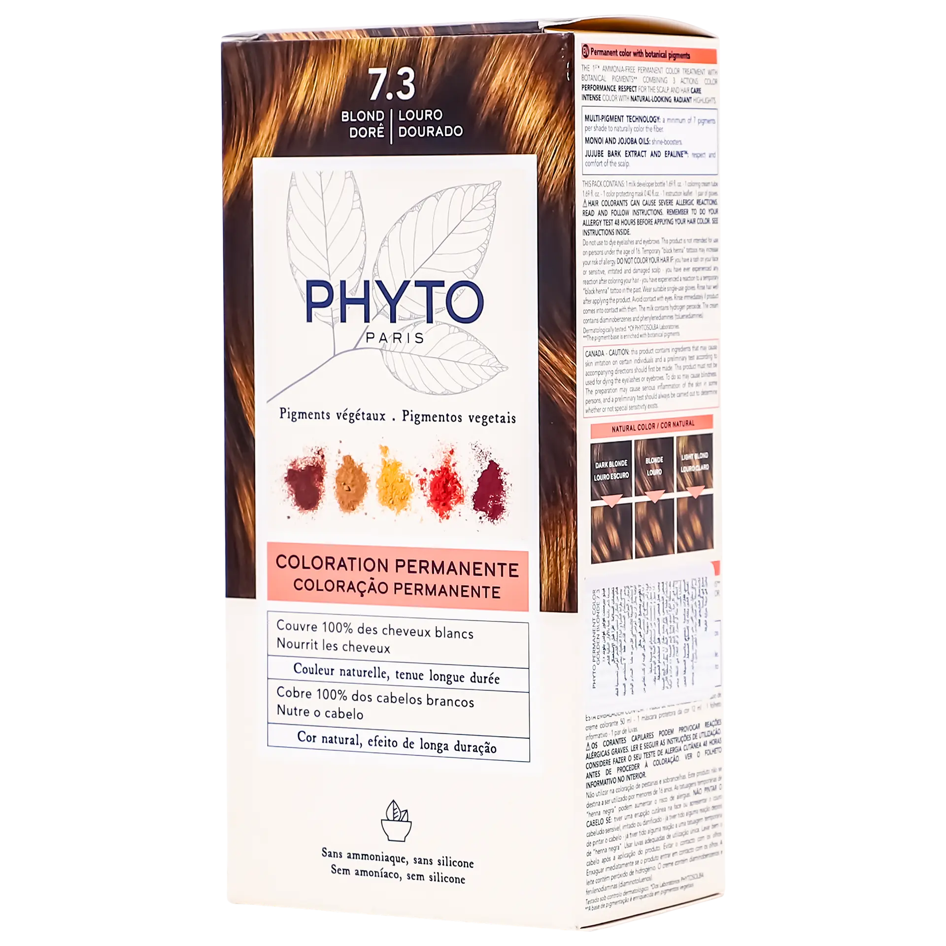 Phyto Color Hair Dye 7.3 Golden Blonde - view 1