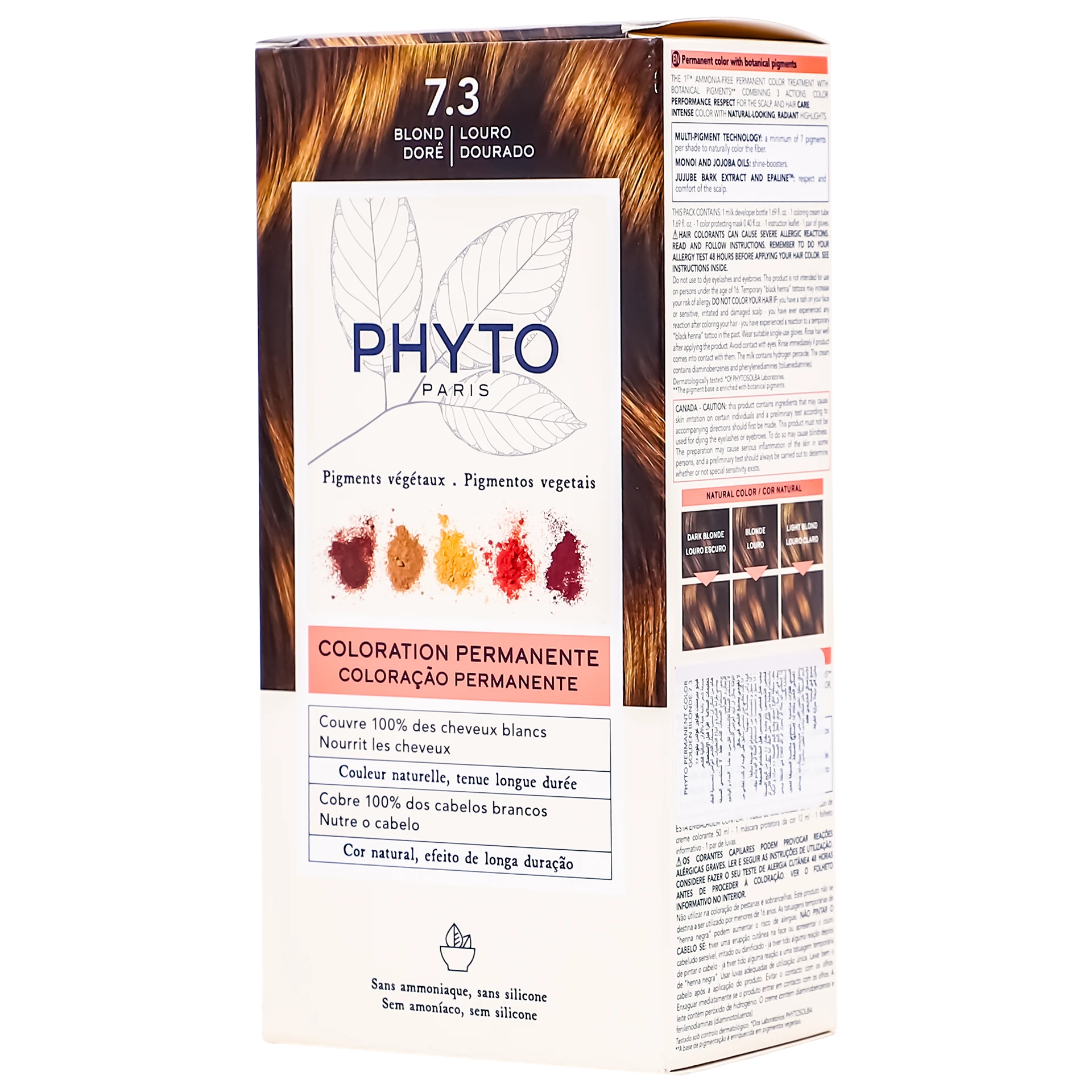 Phyto Color Hair Dye 7.3 Golden Blonde