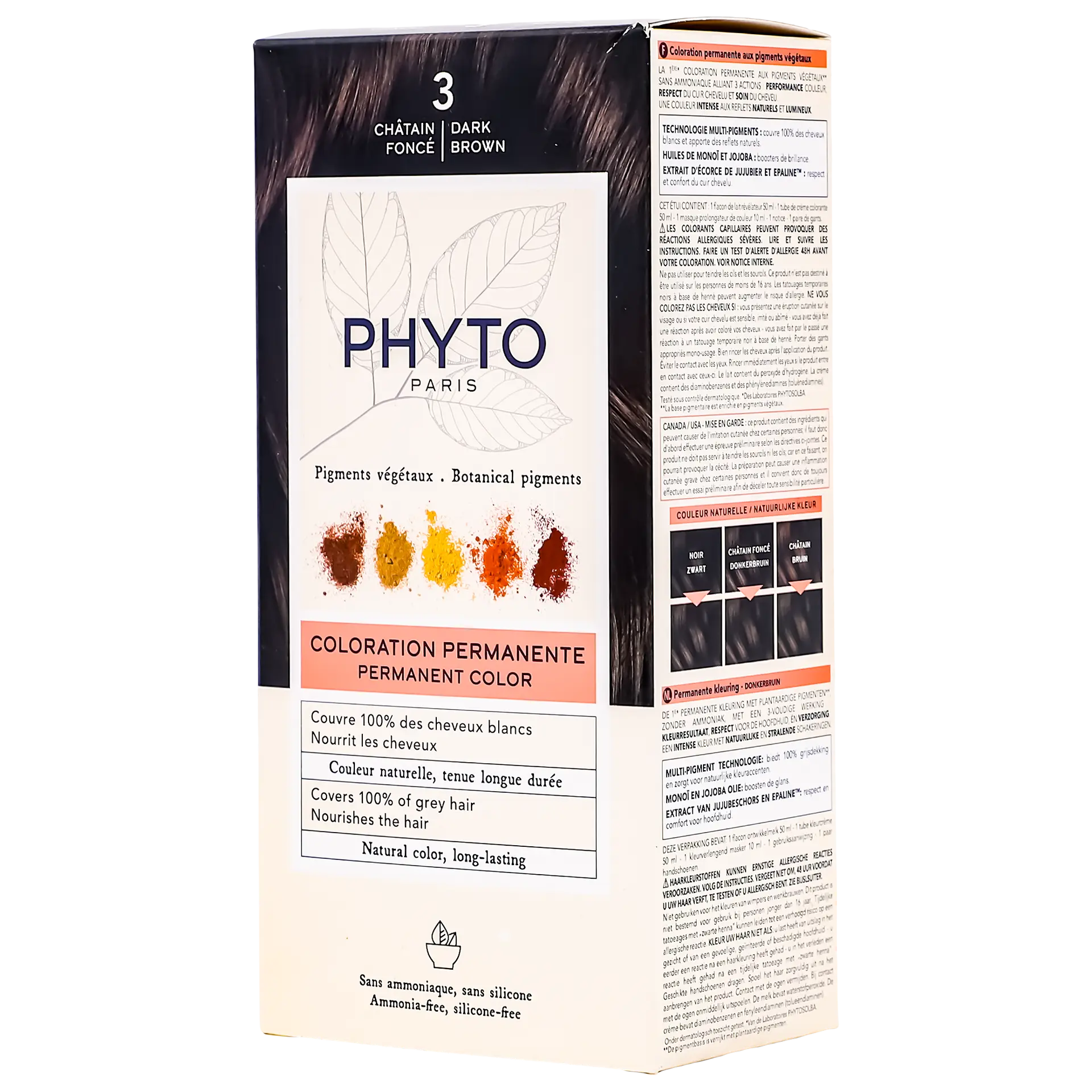 Phyto Color Hair Dye 3 Dark Brown - view 1
