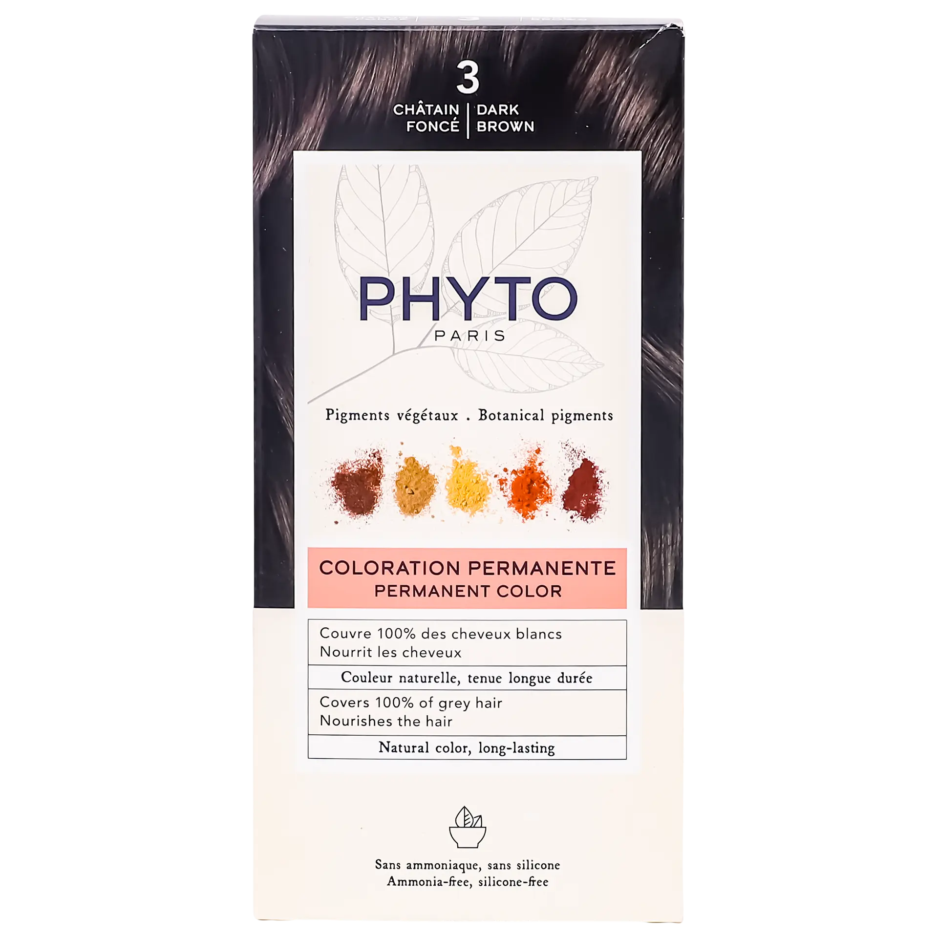 Phyto Color Hair Dye 3 Dark Brown - view 2