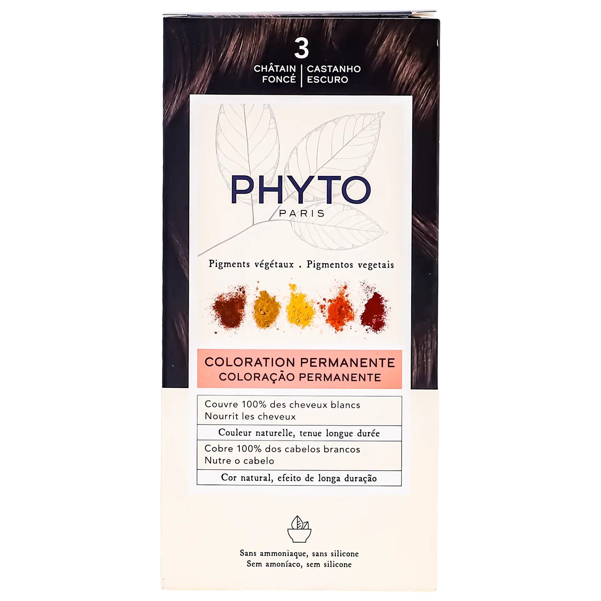 Phyto Color Hair Dye 3 Dark Brown - view 3
