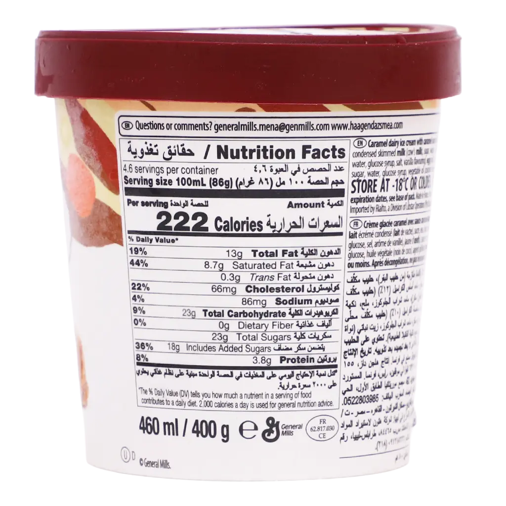HaagenDazs Ice Cream Cup Dulce De Leche 460 ml - view 3