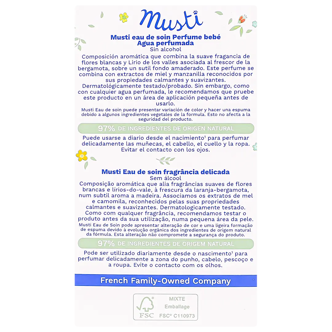 Mustela Musti Eau Soin Delicate Fragrance 50 ml - view 4
