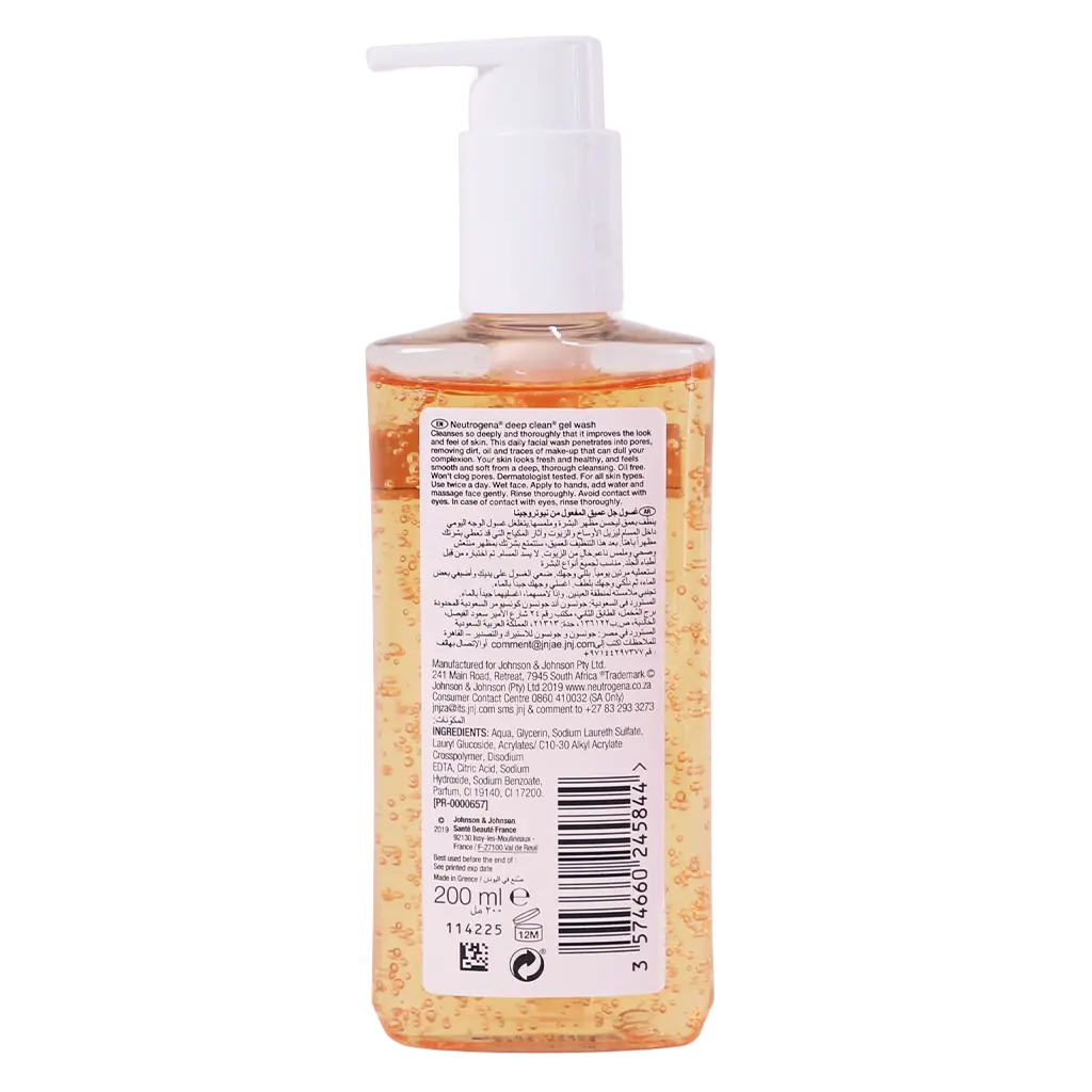 Neutrogena Deep Clean Gel Wash Facial Cleanser 200 ml - view 3