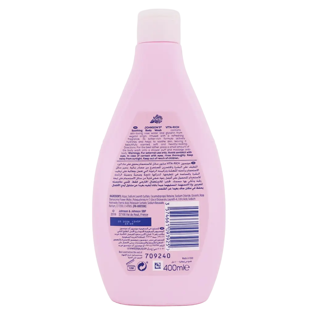 Johnson's Body Wash Rose Water 400 ml - view 2