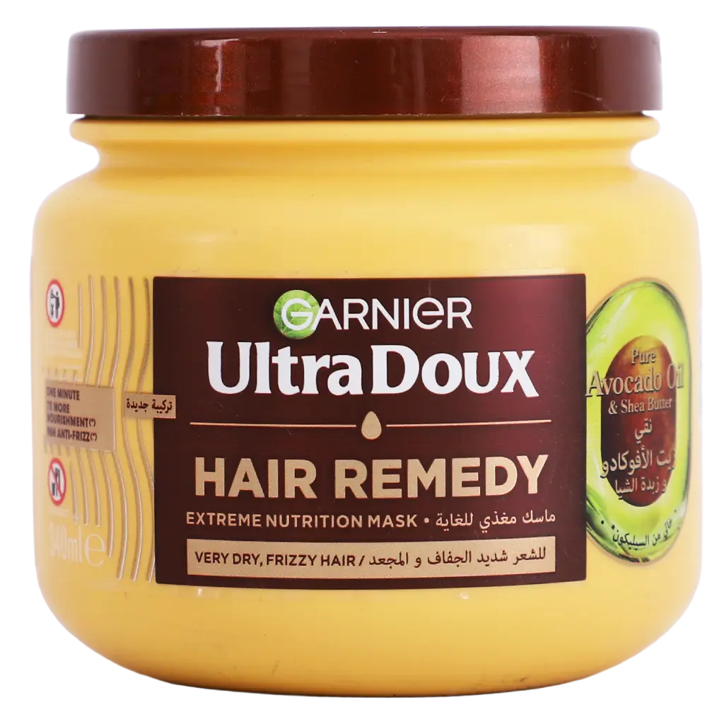 Garnier Ultra Doux Avocado Oil and Shea Butter Nourishing Hair Remedy Mask for very dry and frizzy 340 ml  - view 2