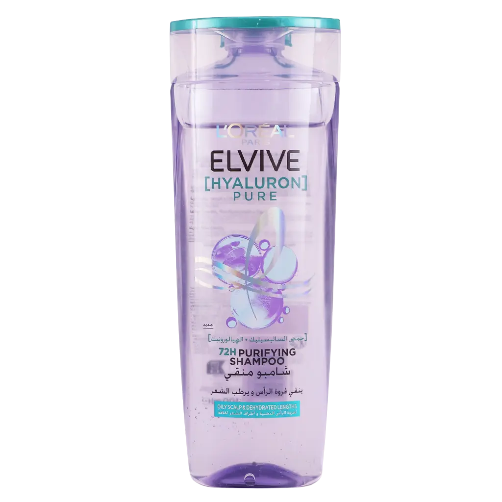 L'Oreal Paris Elvive Hyaluron Pure Purifying Shampoo for Oily Hair 400 ml - view 1