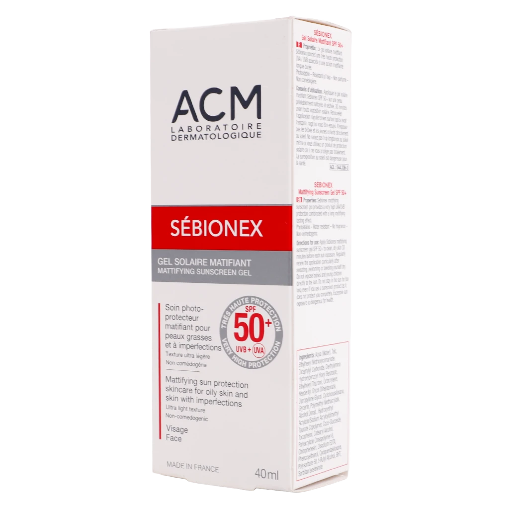 Acm Sebionex Mattifying Sunscreen Gel 40 ml