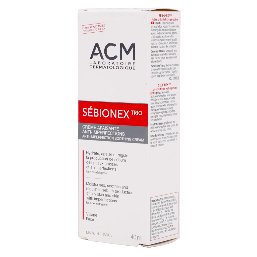 Acm Laboratoire Dermatologique Sebionex Trio Cream 40ml