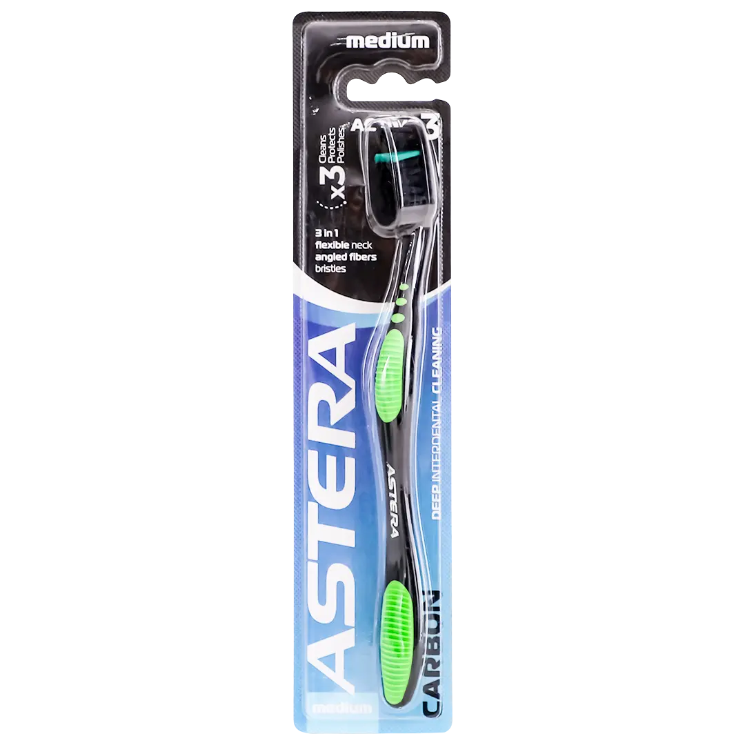  Astera Toothbrush Active 3 Carbon Medium Bristles - view 1