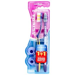 Astera Toothbrush Flex Active Medium Bristles 2 pcs