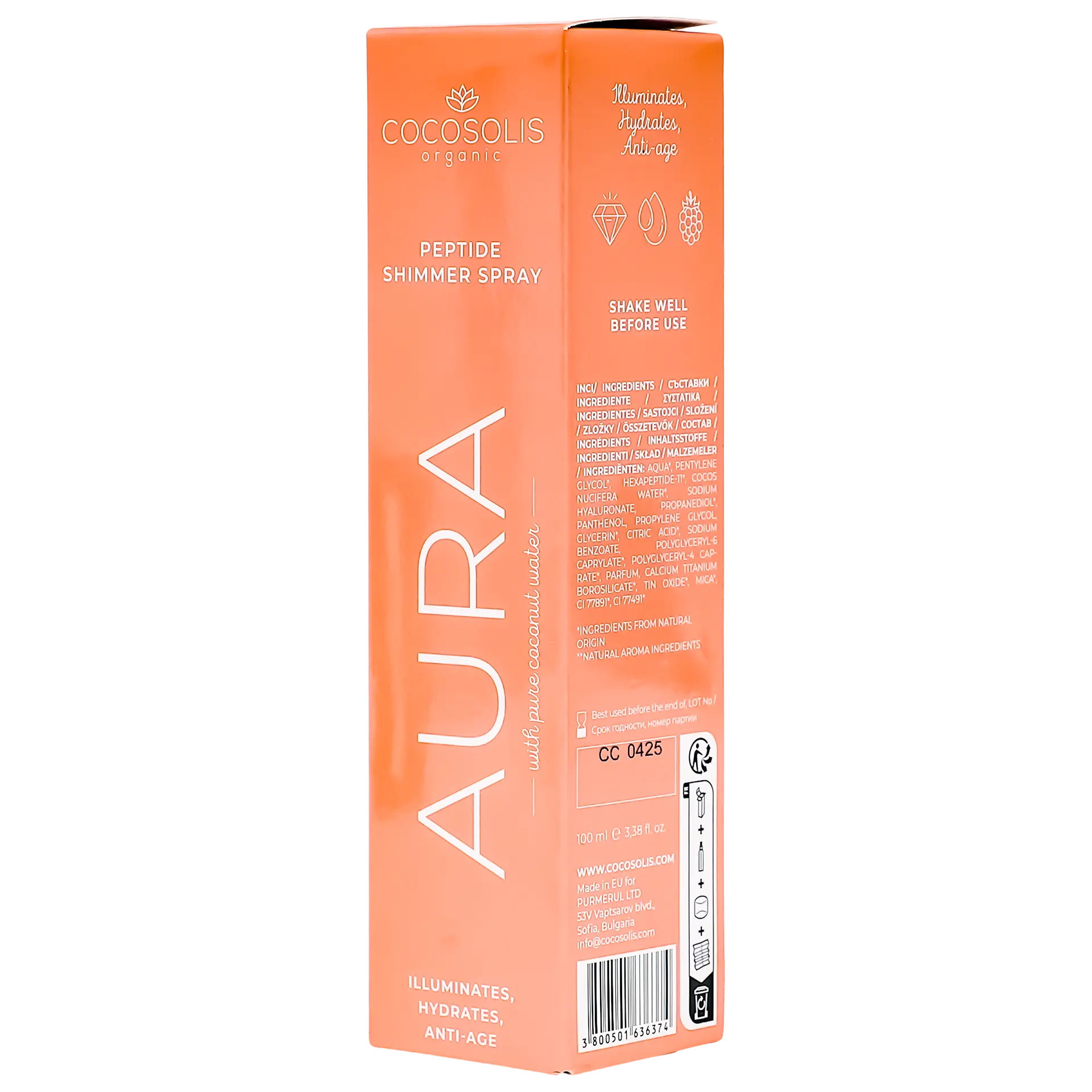 Cocosolis Aura Peptide Shimmer Spray 100ml - view 2