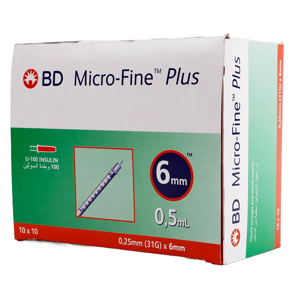 BD Microfine Plus Insulin  Needles 0.5 ml  100 pcs
