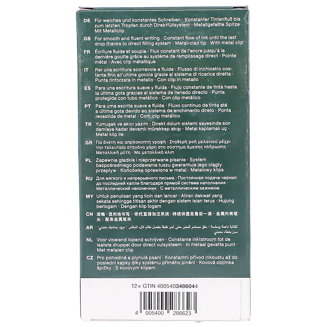 Faber Castell Free Ink Roller Needle 0.5mm Greenset of 12 - view 3