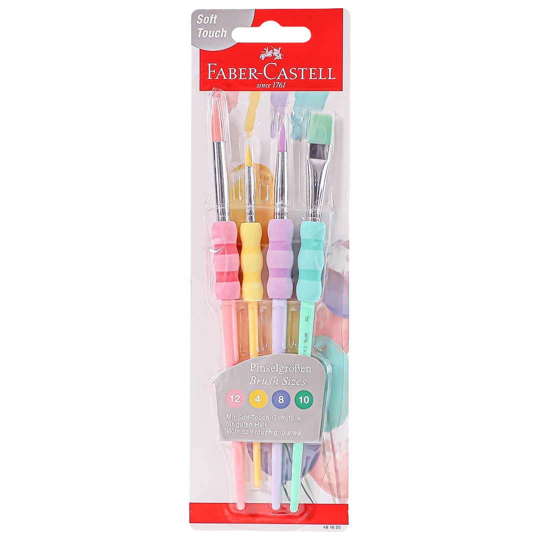 Faber Castell Brush set soft touch 4 Pcs Pastel Colors