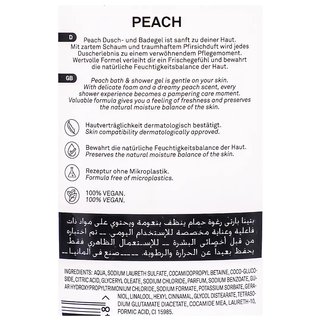 Bettina Barty Peach Shower Gel 500 ml - view 3