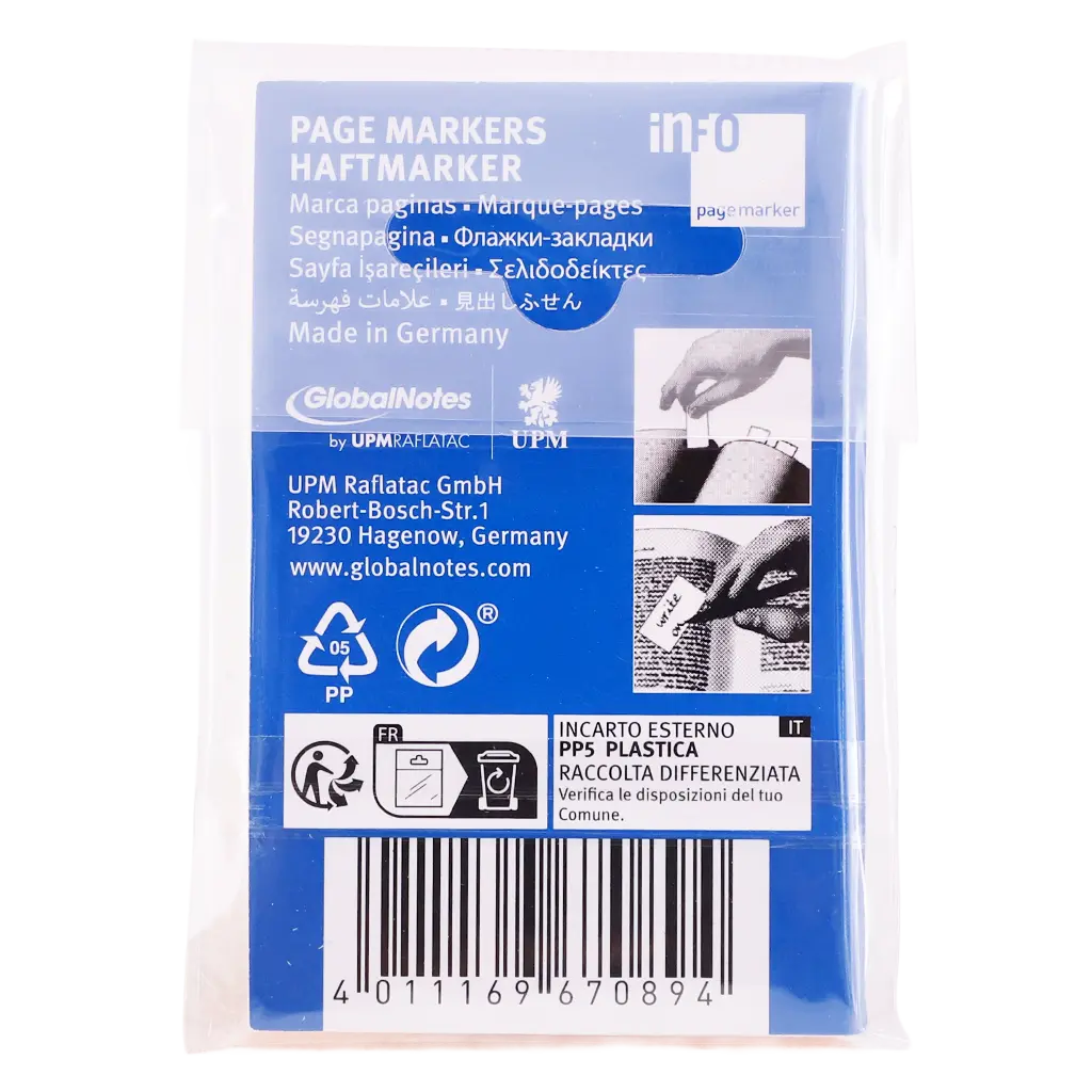 Info Notes  Page Markers 4 Dark Colors 20*50Mm 50 Sheets - view 2
