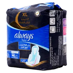 Always XL Night Pads 3x Protection for Heavy Nights Maxi Thick 8 Pads 