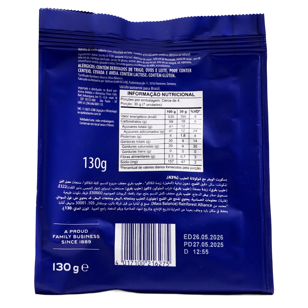 Bahlsen Wafer Minis with Covered Milk Chocolate 130 gm - view 3