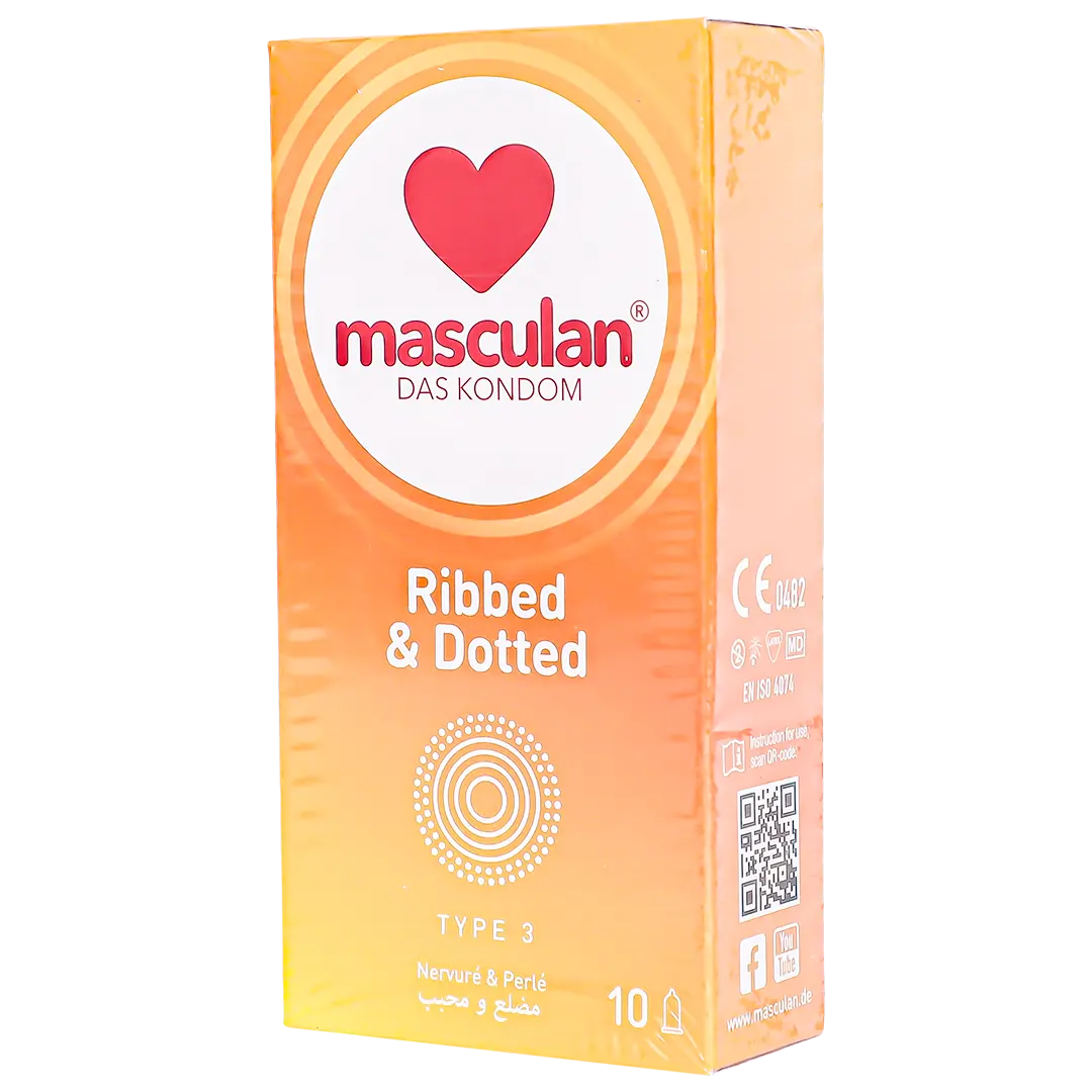 Masculan Condom Ribbed + Dotted 10 pcs - view 1