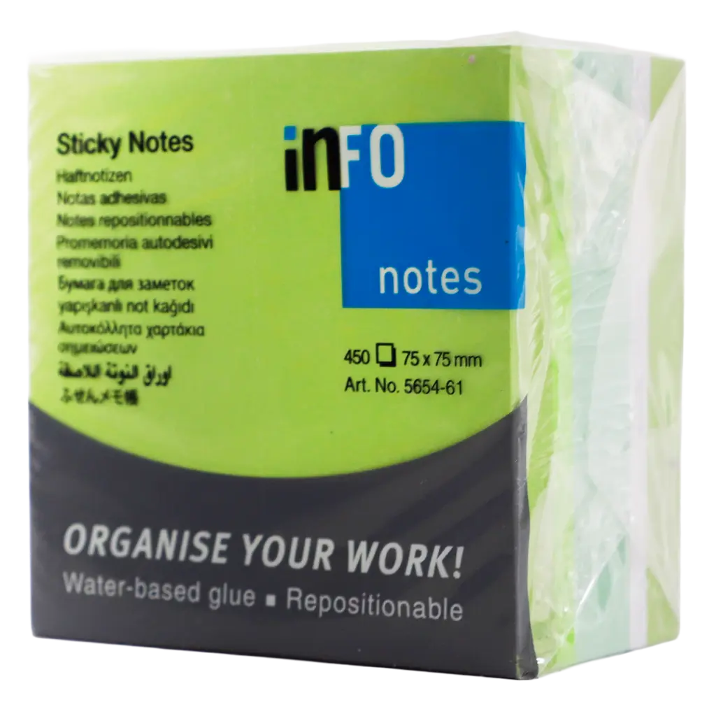 Globalnote  Sticky Note  75 * 75Mm  450 Sheets Color - view 1