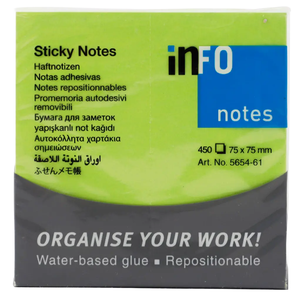 Globalnote  Sticky Note  75 * 75Mm  450 Sheets Color - view 2