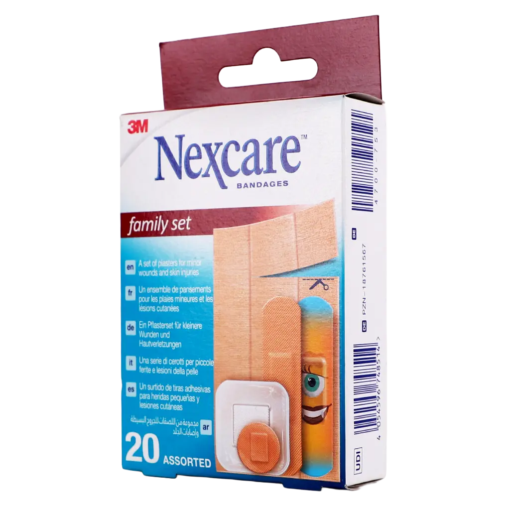 3M Nexcare Family Pack Bandages 20 Plasters - view 1