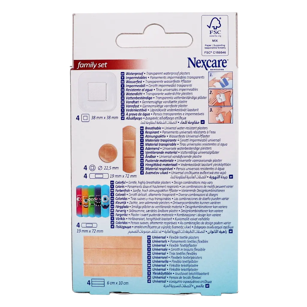 3M Nexcare Family Pack Bandages 20 Plasters - view 3