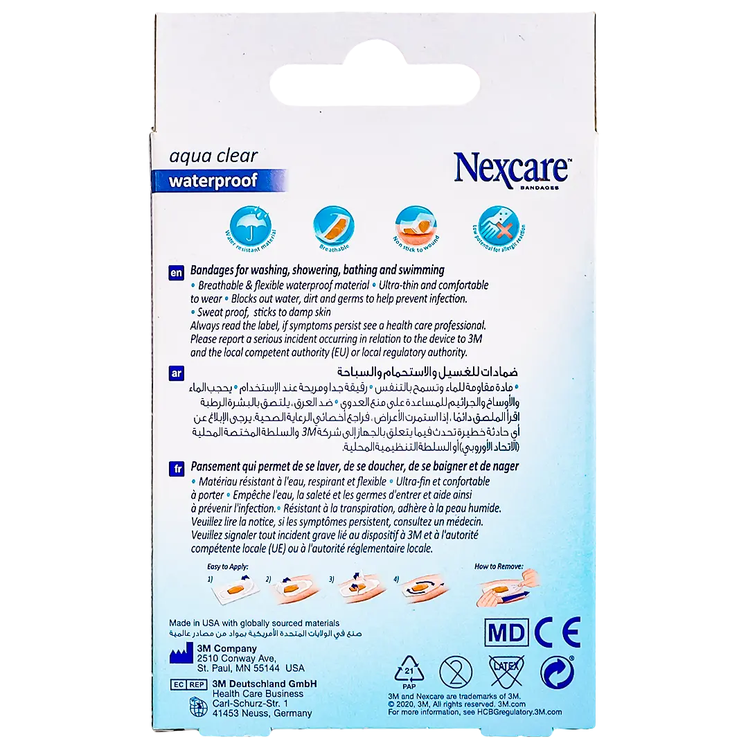 3M Nexcare Waterproof Wound Plaster 26×56 Mm  20 Pieces - view 3