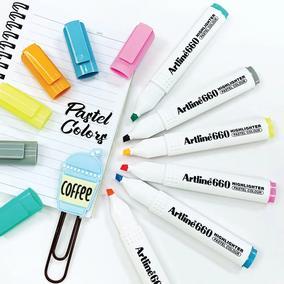 Artline Highlighter Pastel Colurs Set Of 6 Colors - view 3