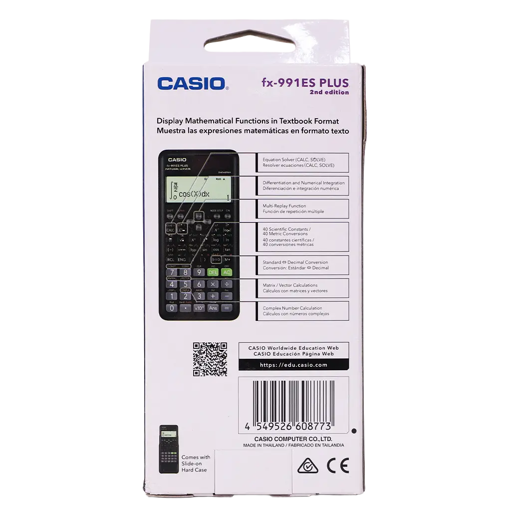 Casio Calculatr Scientifique Casio Fx991Es 2Nd Edition Black - view 3
