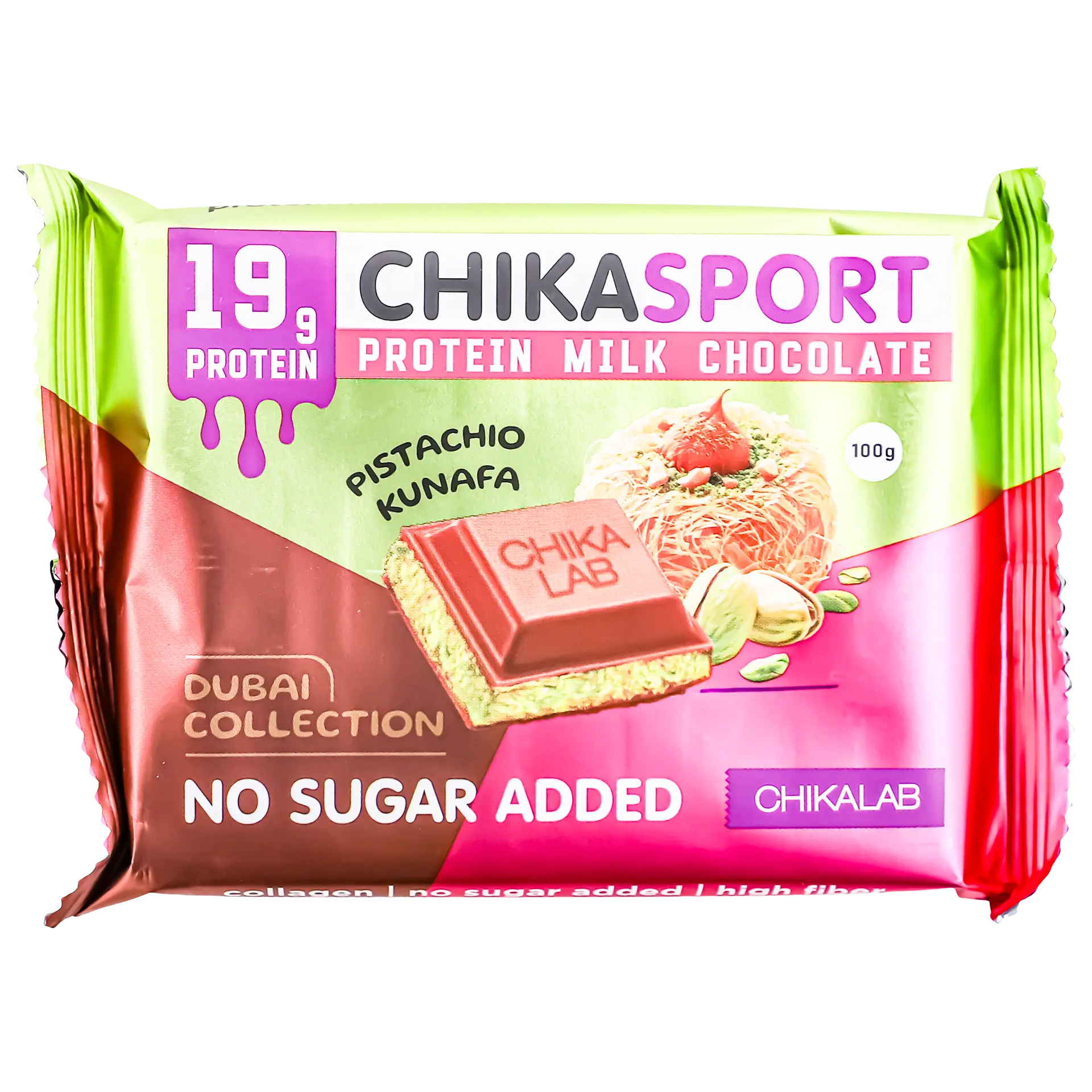 Chikalab Protein Milk Chocolate Dubai Chocolate 100 gm - view 2