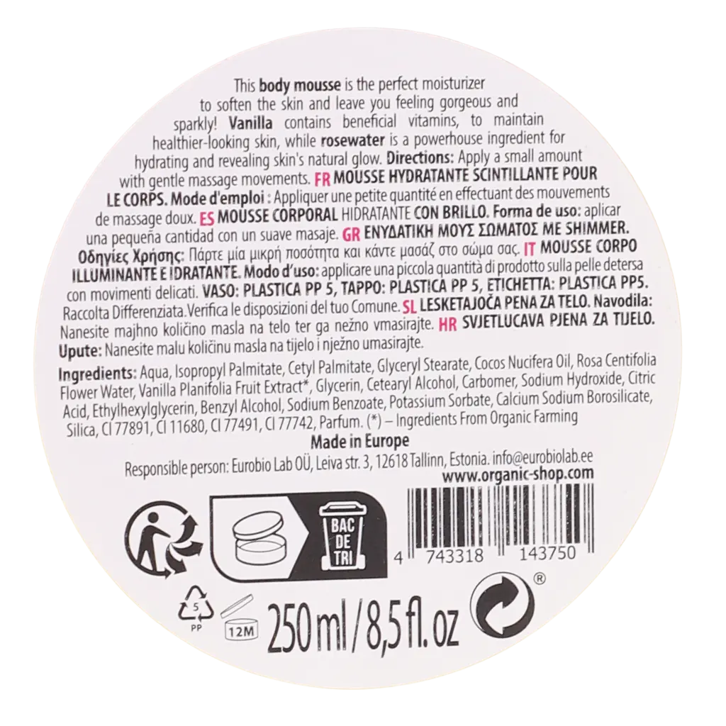 Organic Shop Shiny Body Mousse Unicorn Magic by Skin So Good Be Unicornious 250 ml - view 3