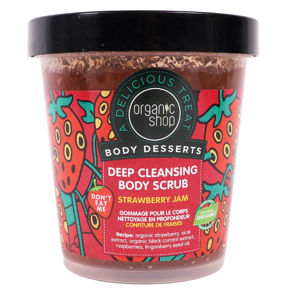 Organic Shop Body Scrub with Strawberry Jam 450 ml