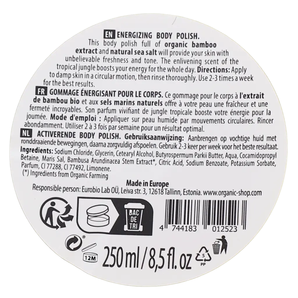 Organic Shop Body Scrub & Energizer with Bamboo 250 ml - view 4
