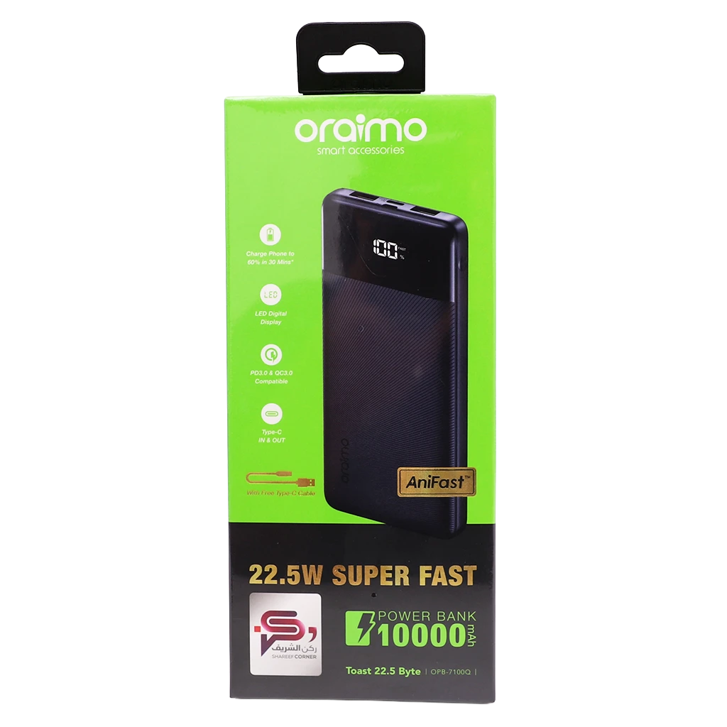 Oraimo Toast 22.5 Byte 10000Mah 22.5W Power Bank
