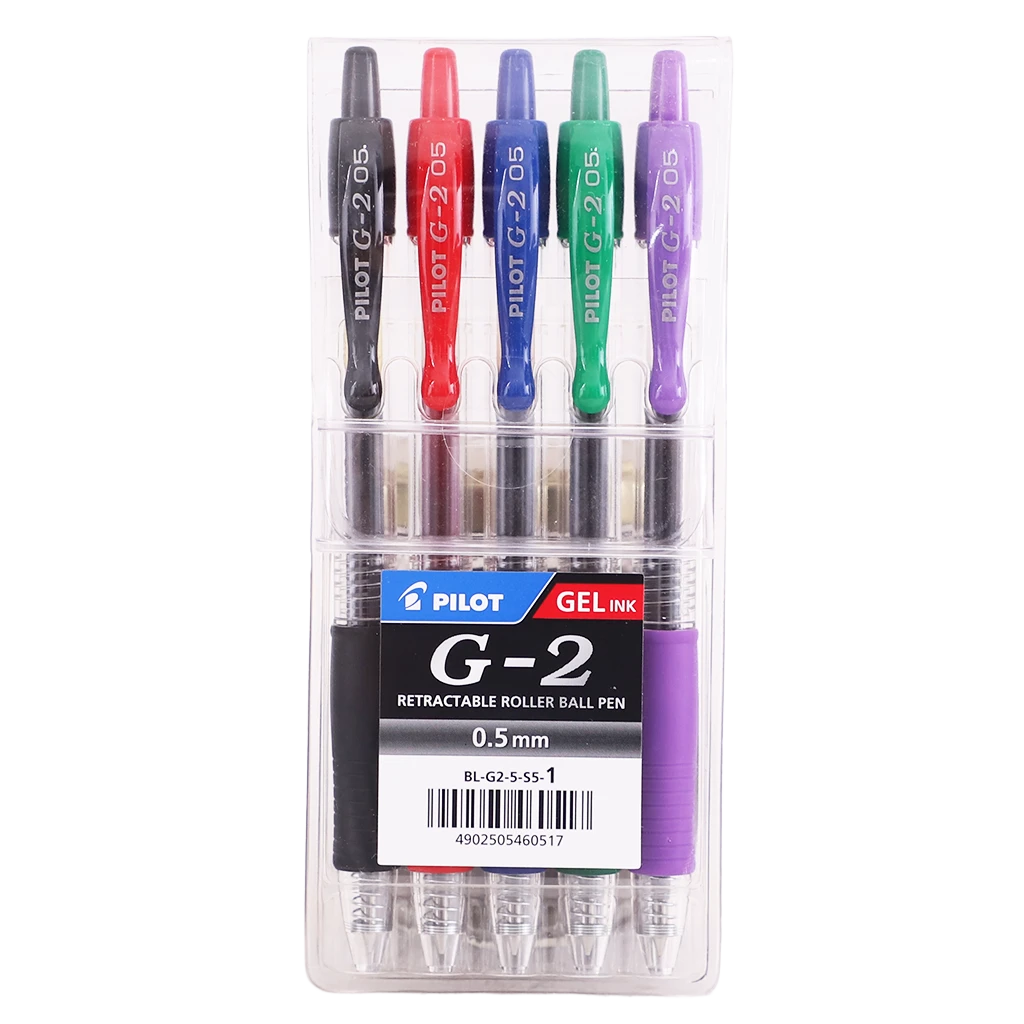Pilot Gel Ink Ball Pen G2 0.5 mm set of 5