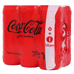 كوكاكولا زيرو مشروب غازى  (5 + 1 مجاناً) 355 مل 