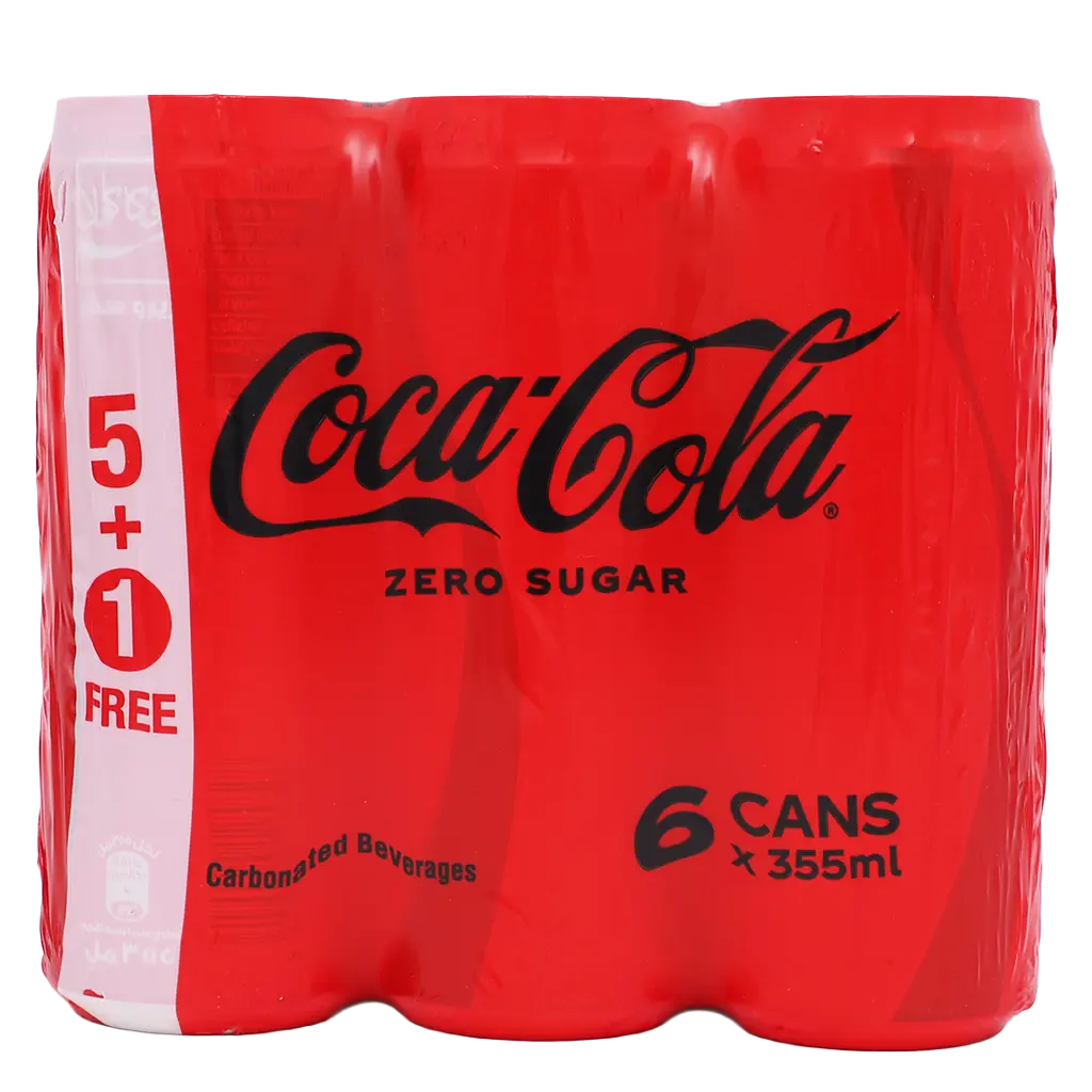 Coca Cola zero Soft Drink (5+1 FREE)  355 ml - view 3
