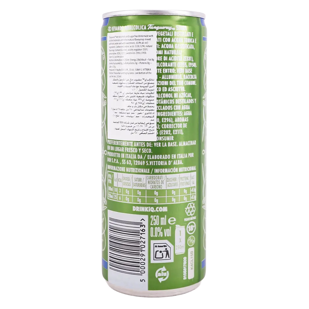 Tanqueray Gin And Tonic 0.0% Alcohlo Free 250 ml - view 2