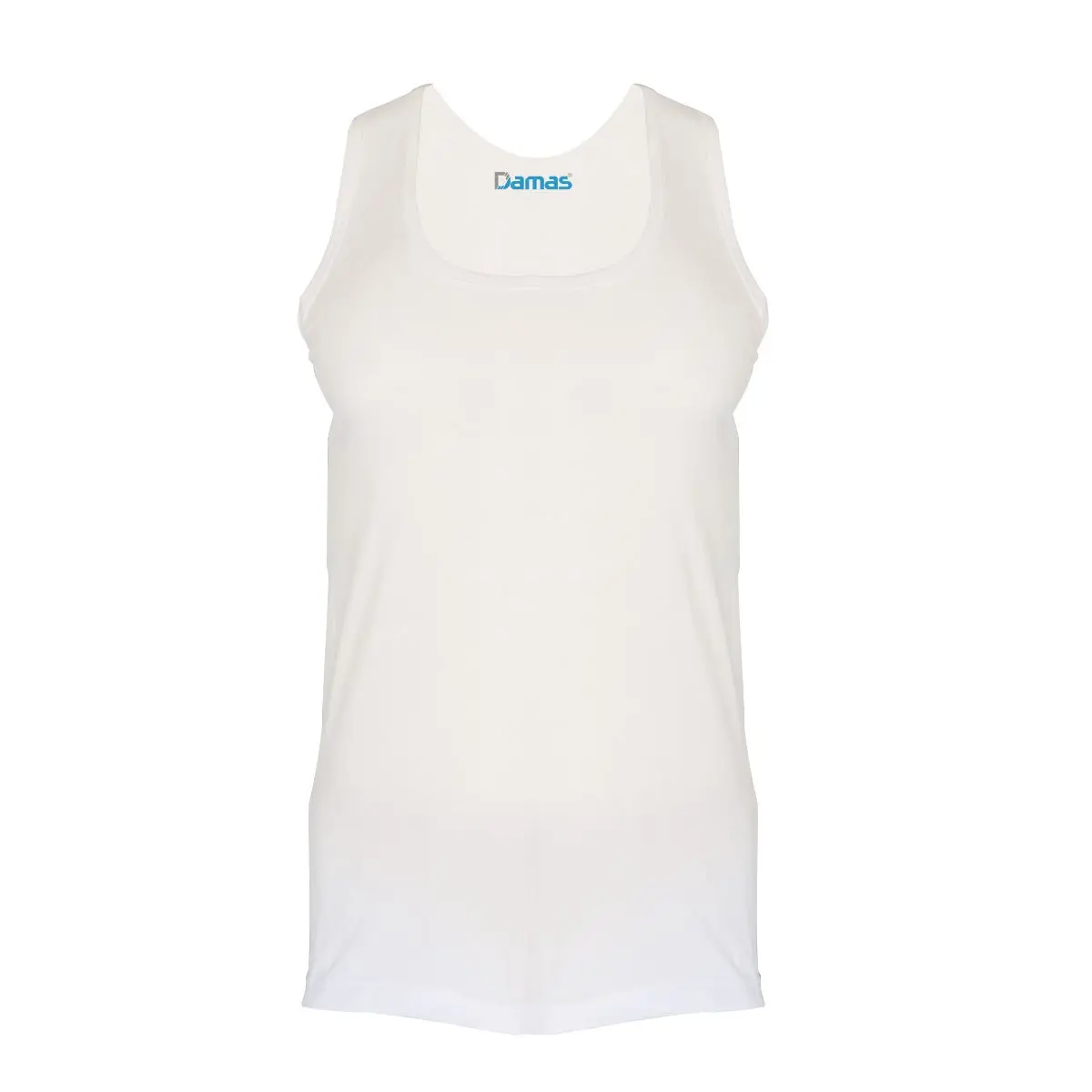 Damas Men's Sleeveless Sports Tank Top White L 100% Cotton - view 4