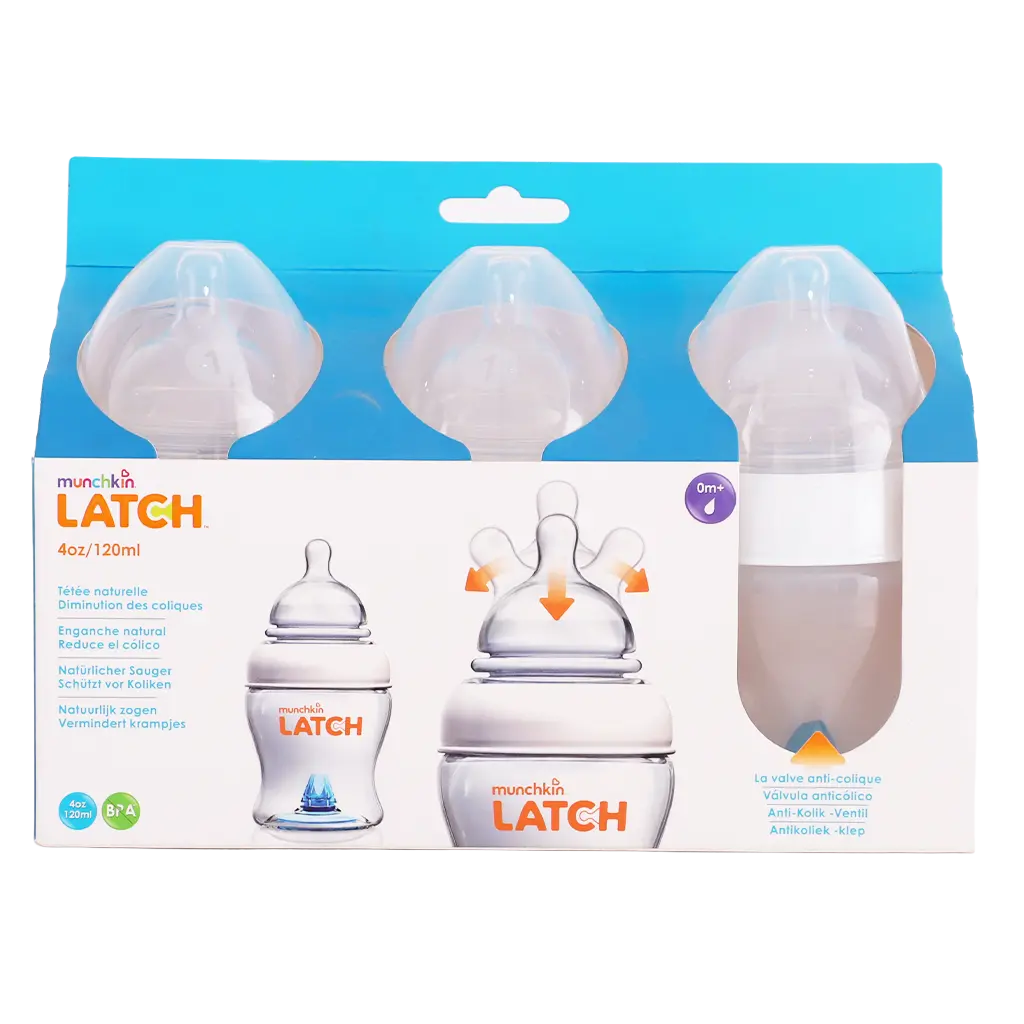 Munchkin Latch 4Oz Bottle Natural Movement Teat 3Pk - view 1