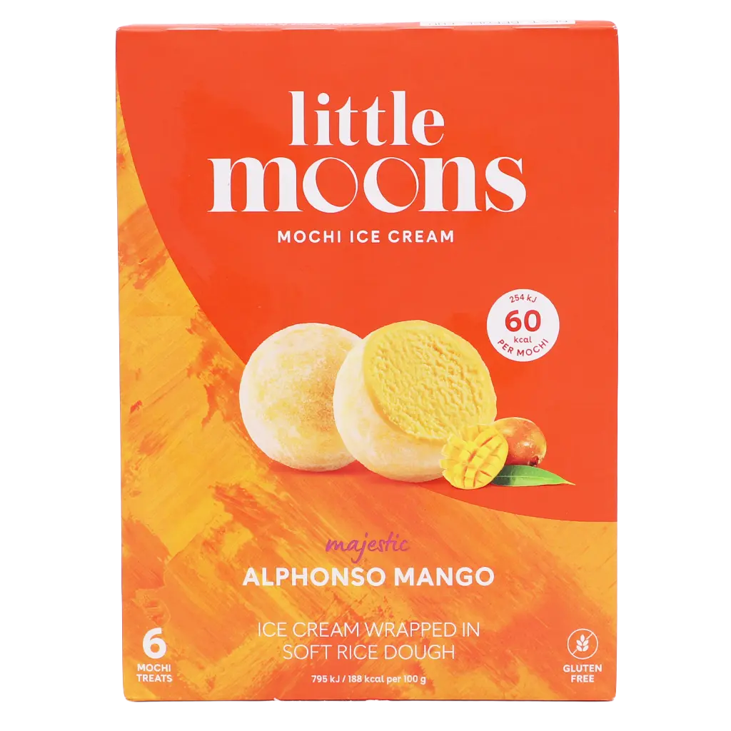Little Moons Ice Cream Mochi Alphonso Mango Gluten Free 192 gm - view 2